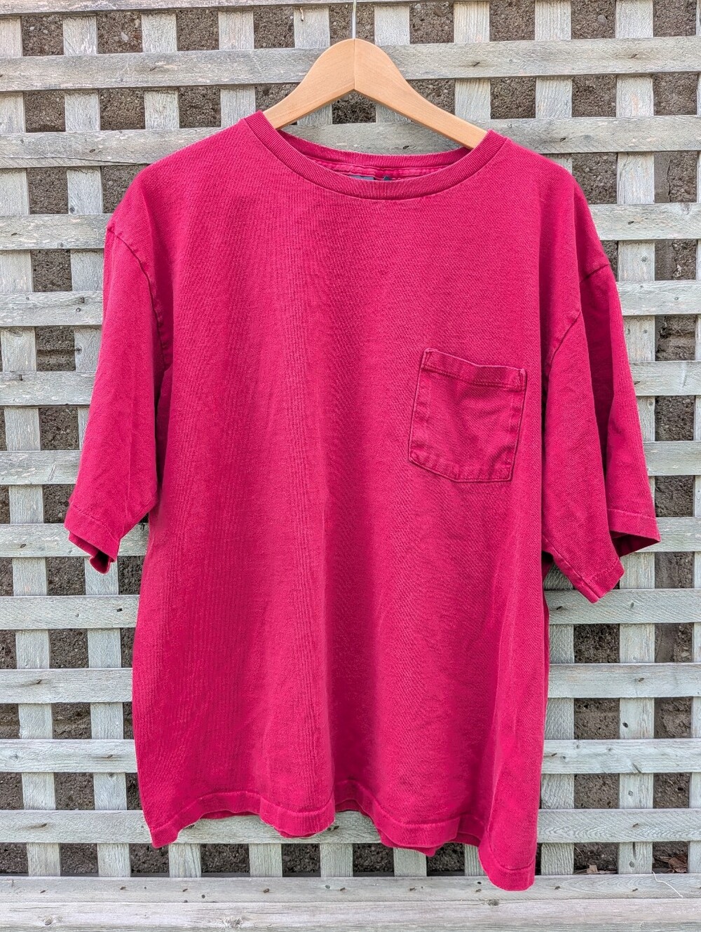 Vintage Grenadier T-shirt Adult XL Retro Pocket Tee classic Hipster Dad Red